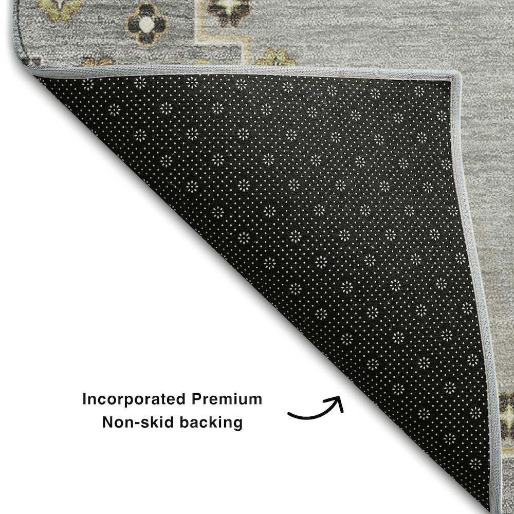 Premium Machine Washable Mayfield AMF1014 Gray 10' x 14' Rug. Picture 2