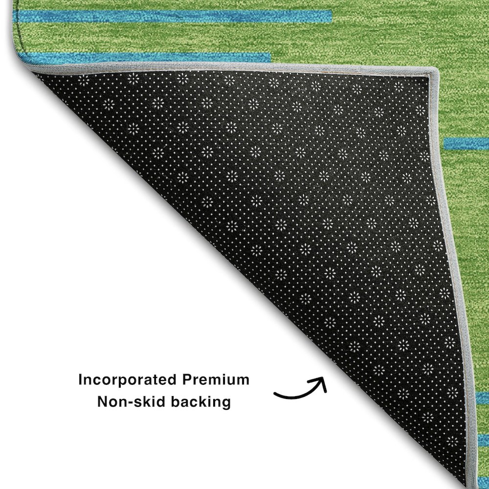 Premium Machine Washable Mayfield AMF1017 Green 10' x 14' Rug. Picture 2