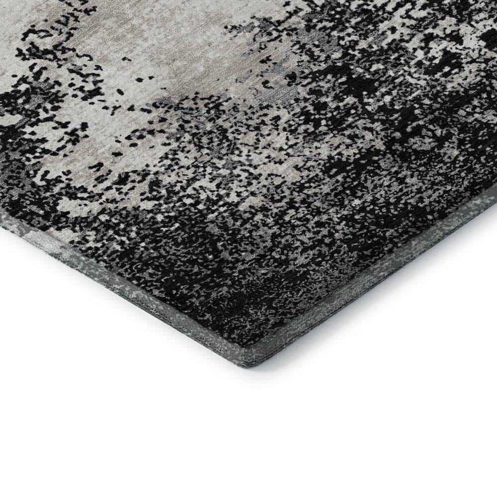 Premium Machine Washable Mayfield AMF1027 Black 10' x 14' Rug. Picture 3
