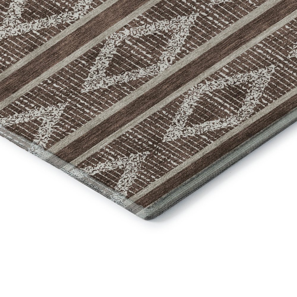 Premium Machine Washable Mayfield AMF1029 Brown 10' x 14' Rug. Picture 3