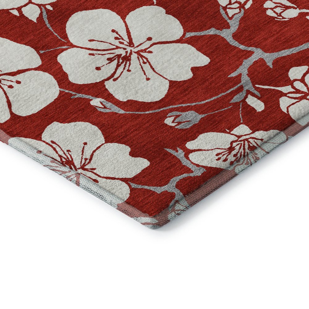 Premium Machine Washable Mayfield AMF1032 Red 10' x 14' Rug. Picture 3