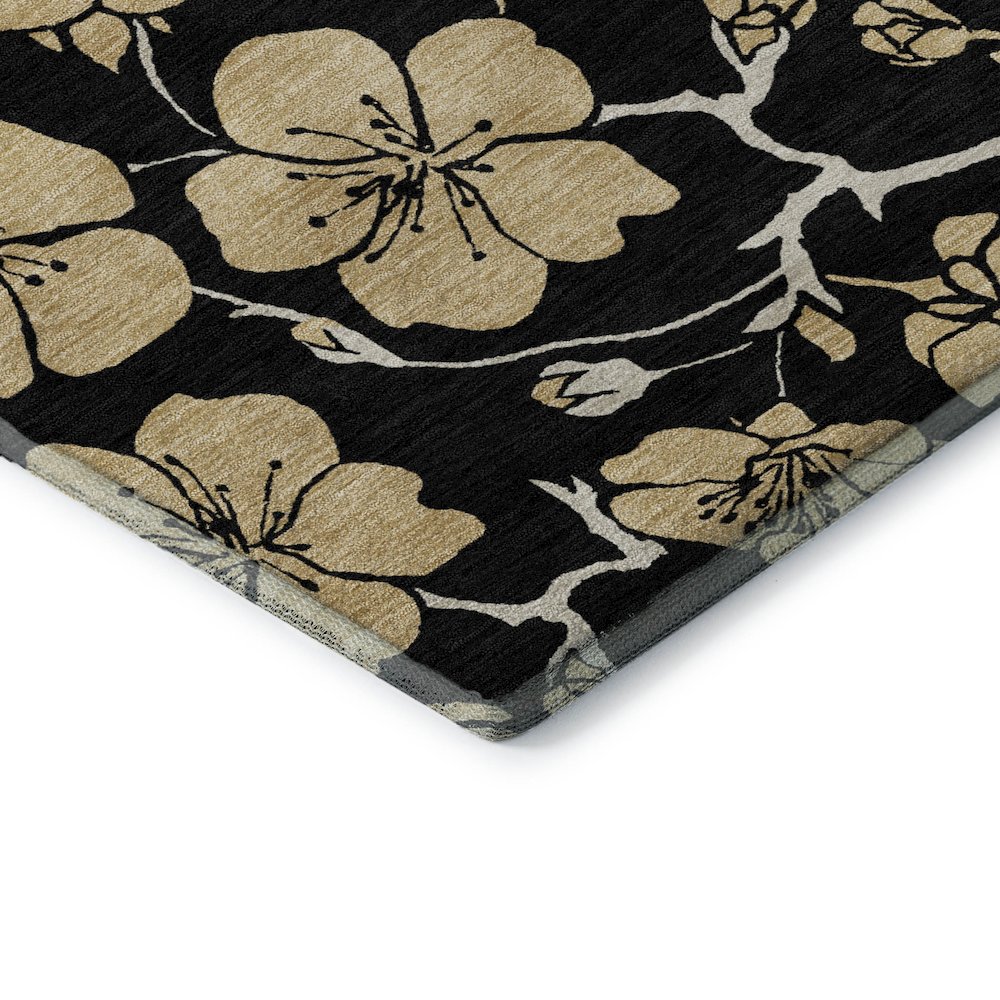 Premium Machine Washable Mayfield AMF1034 Black 10' x 14' Rug. Picture 3