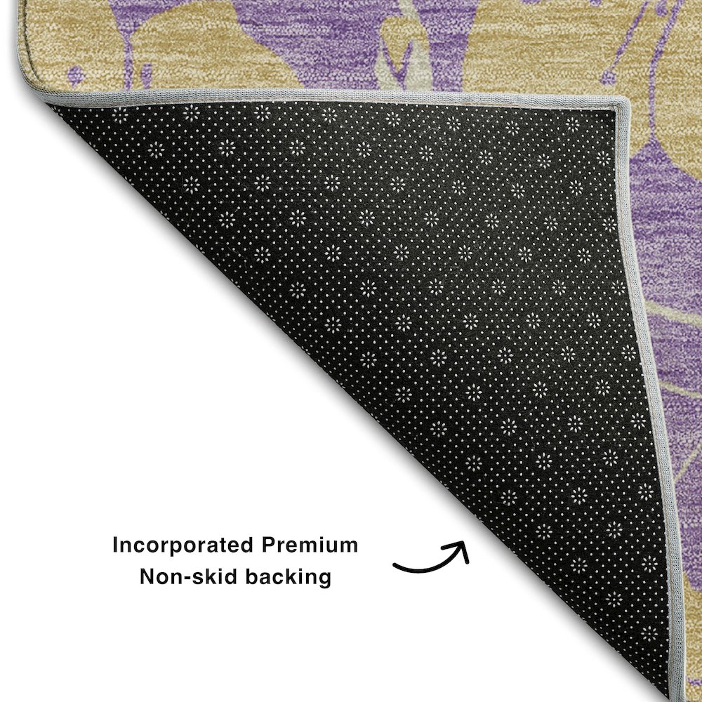 Premium Machine Washable Mayfield AMF1034 Purple 10' x 14' Rug. Picture 2