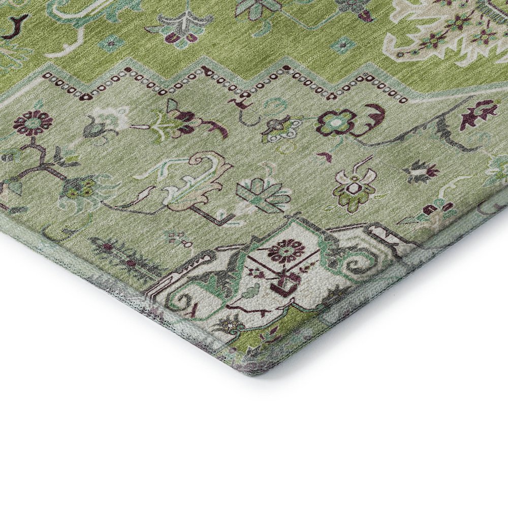 Premium Machine Washable Mayfield AMF1036 Green 10' x 14' Rug. Picture 3
