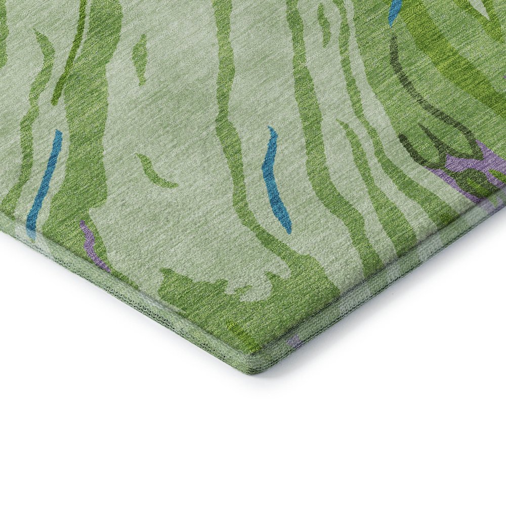 Premium Machine Washable Mayfield AMF1037 Green 10' x 14' Rug. Picture 3