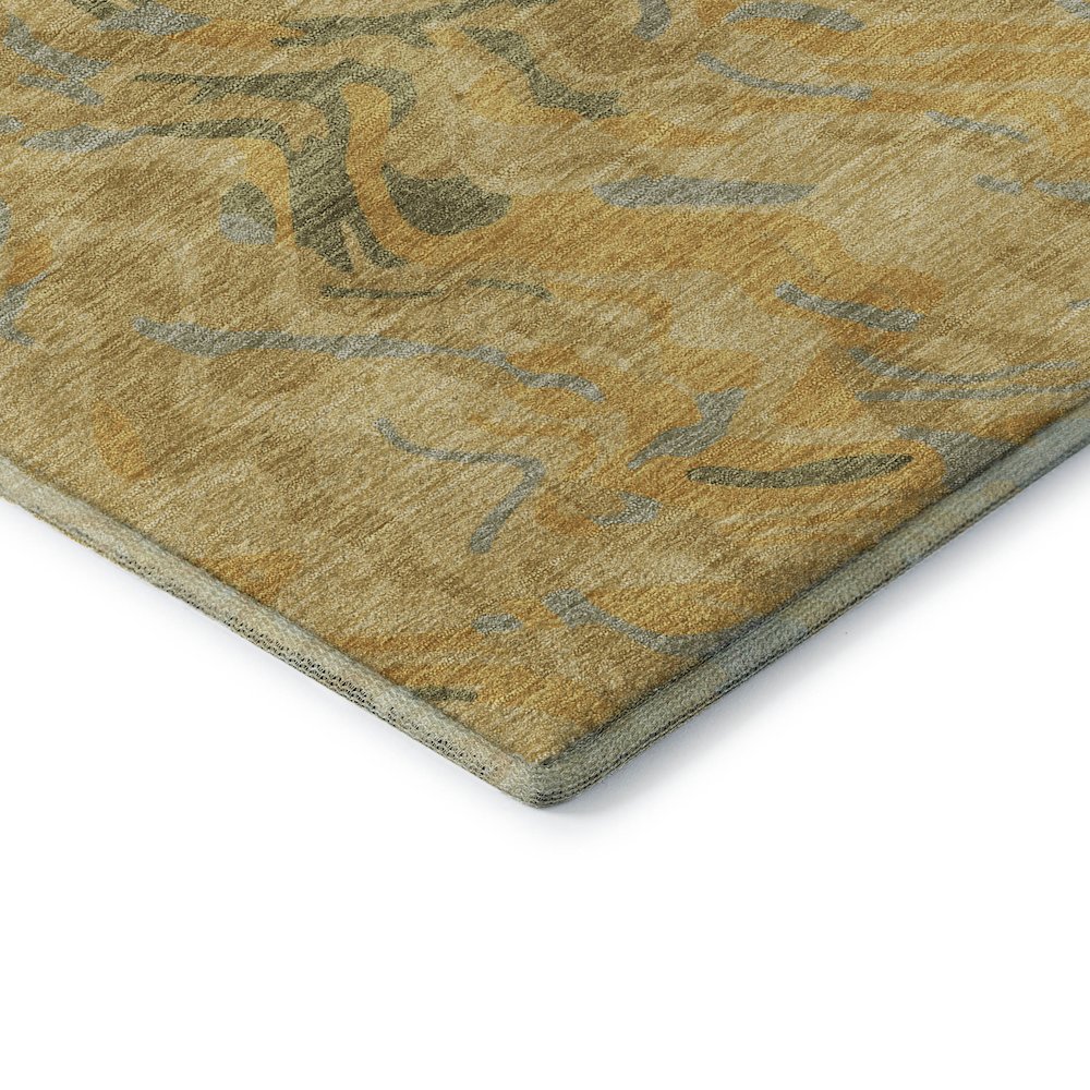 Premium Machine Washable Mayfield AMF1038 Gold 10' x 14' Rug. Picture 3