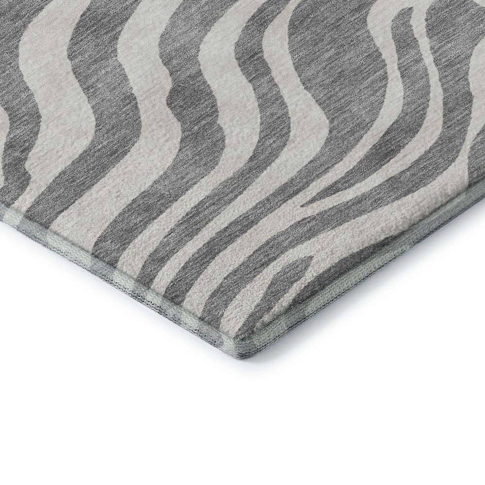 Premium Machine Washable Mayfield AMF1042 Gray 10' x 14' Rug. Picture 3