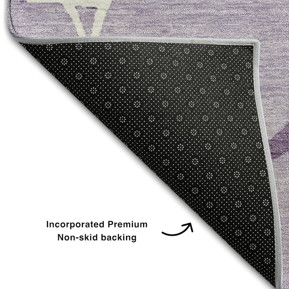 Premium Machine Washable Mayfield AMF1049 Lavender 10' x 14' Rug. Picture 2