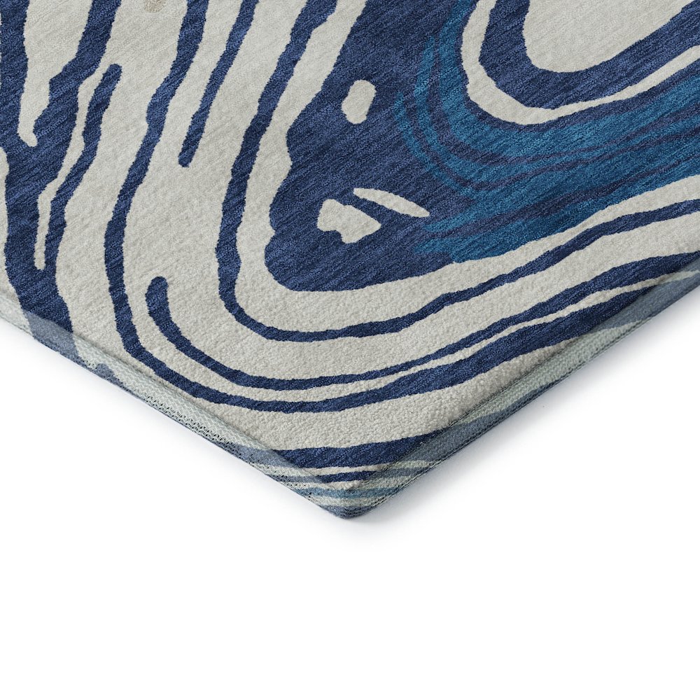 Premium Machine Washable Mayfield AMF1051 Navy 10' x 14' Rug. Picture 3