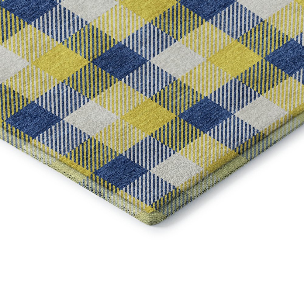 Premium Machine Washable Mayfield AMF1053 Yellow 10' x 14' Rug. Picture 3