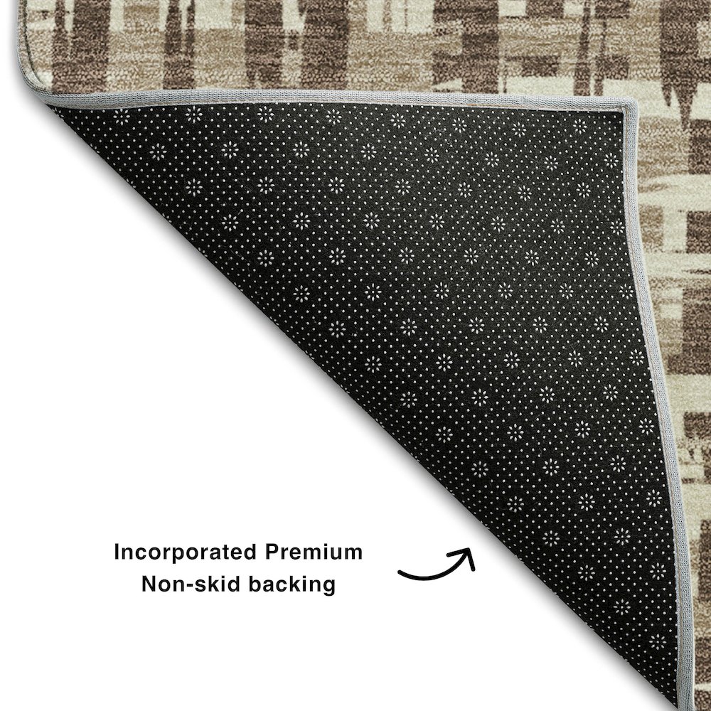 Premium Machine Washable Mayfield AMF1059 Brown 10' x 14' Rug. Picture 2
