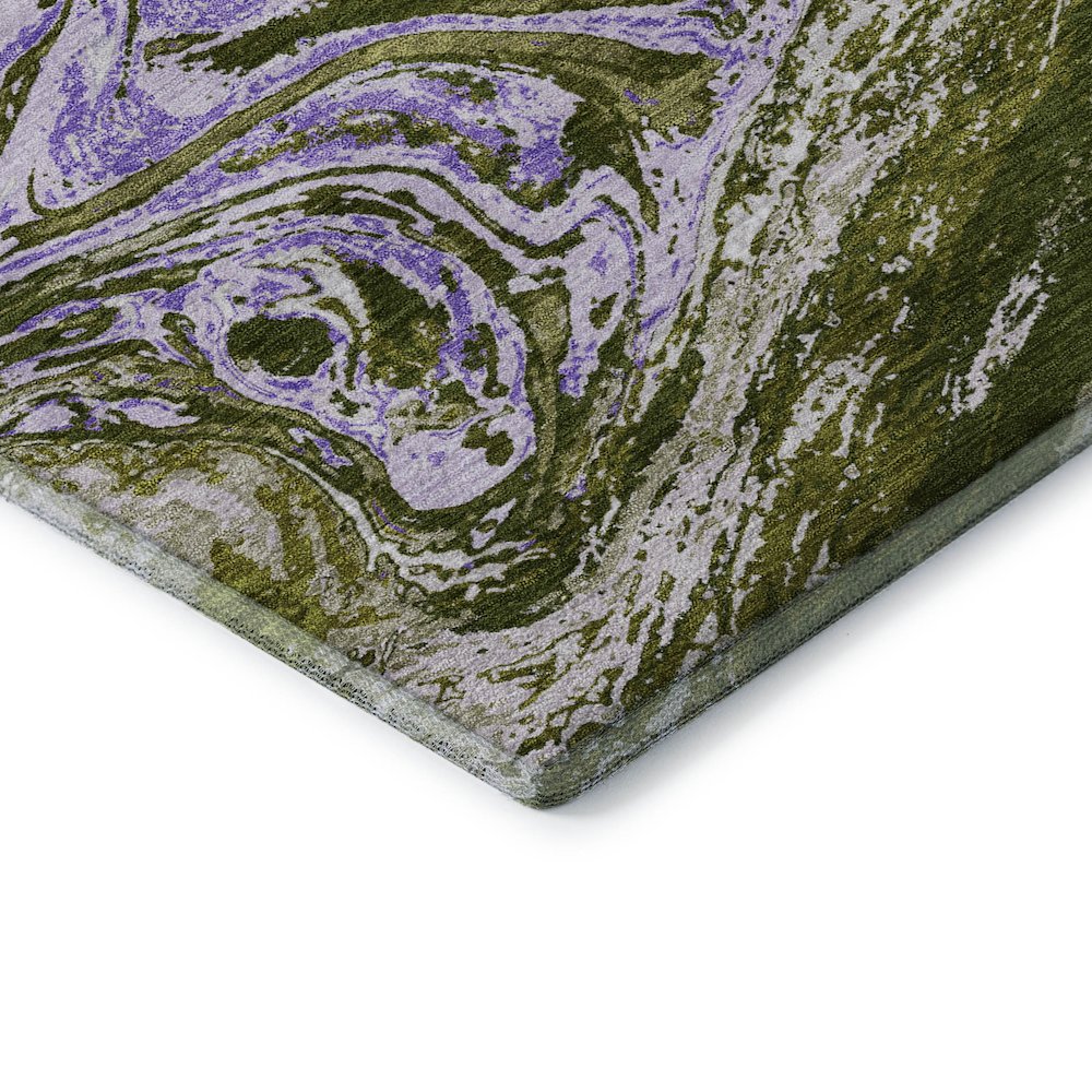Premium Machine Washable Mayfield AMF1061 Olive 10' x 14' Rug. Picture 3