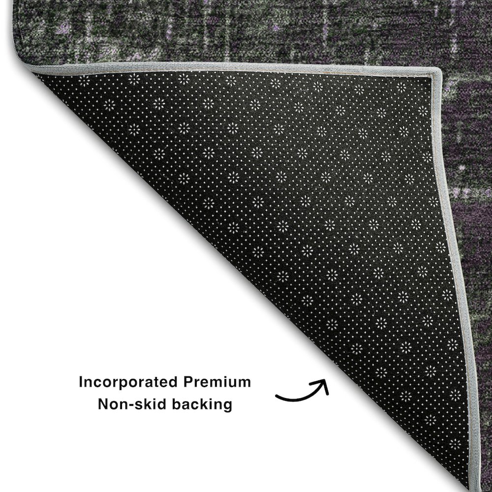 Premium Machine Washable Mayfield AMF1066 Purple 10' x 14' Rug. Picture 2