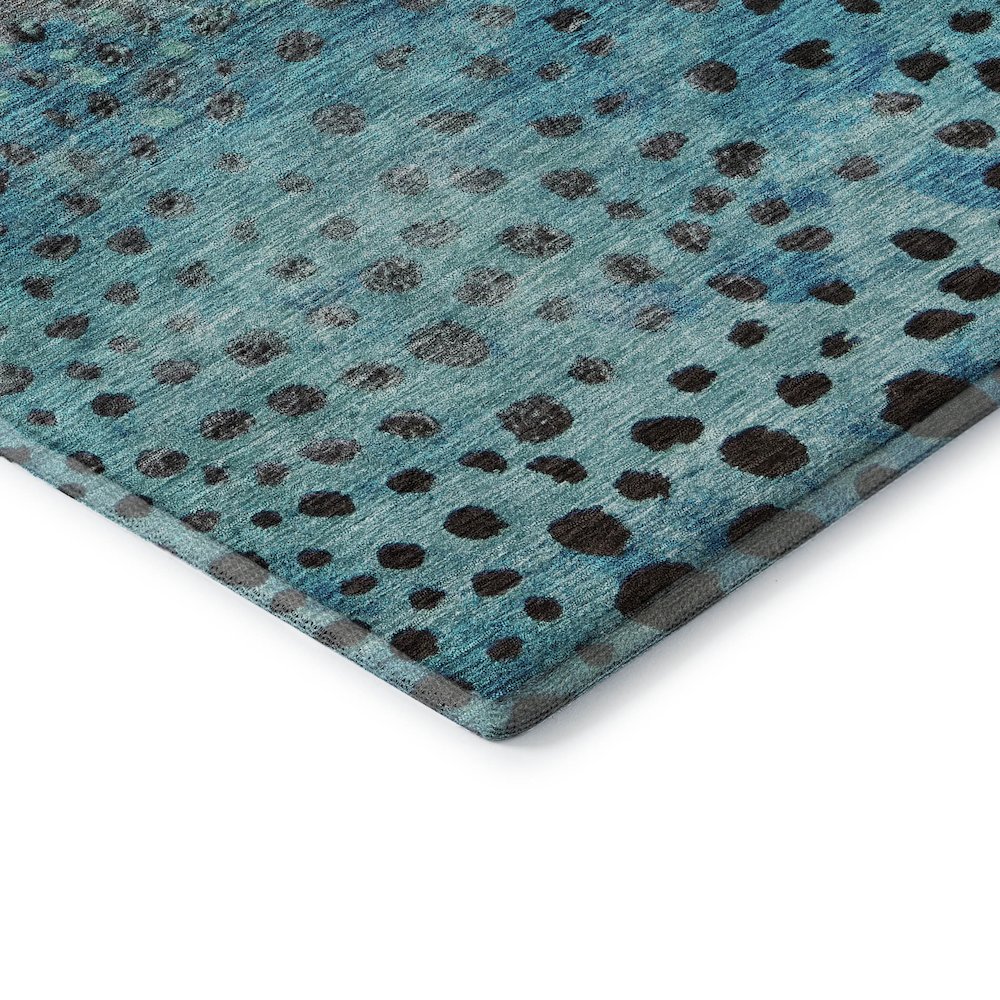 Premium Machine Washable Mayfield AMF1074 Blue 10' x 14' Rug. Picture 3