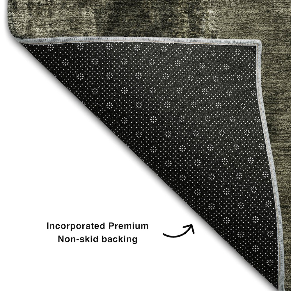 Premium Machine Washable Mayfield AMF1077 Charcoal 10' x 14' Rug. Picture 2