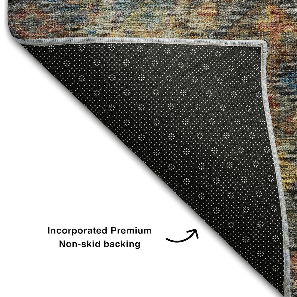 Premium Machine Washable Mayfield AMF1109 Gray 10' x 14' Rug. Picture 2