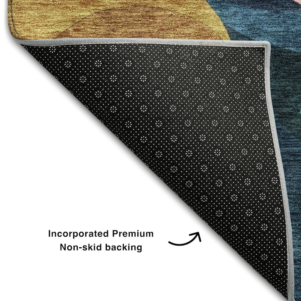 Premium Machine Washable Mayfield AMF1121 Green 10' x 14' Rug. Picture 2