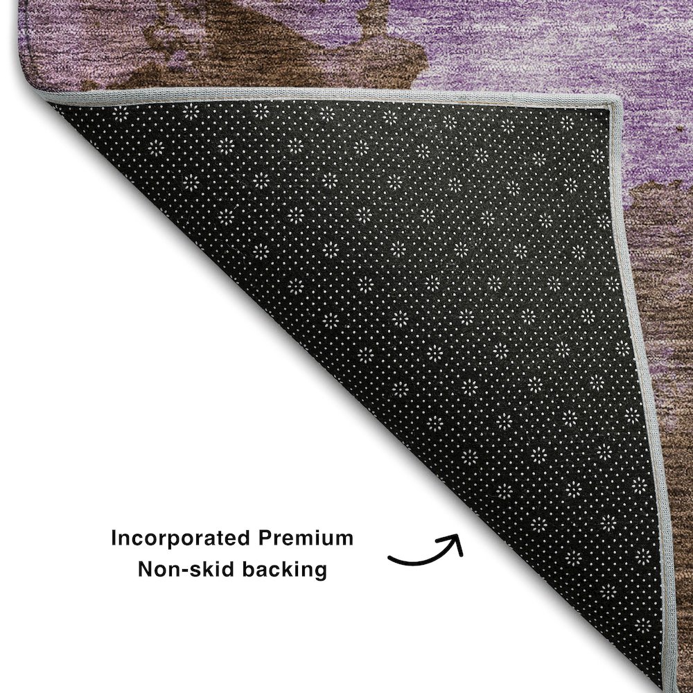 Premium Machine Washable Mayfield AMF1138 Lavender 10' x 14' Rug. Picture 2