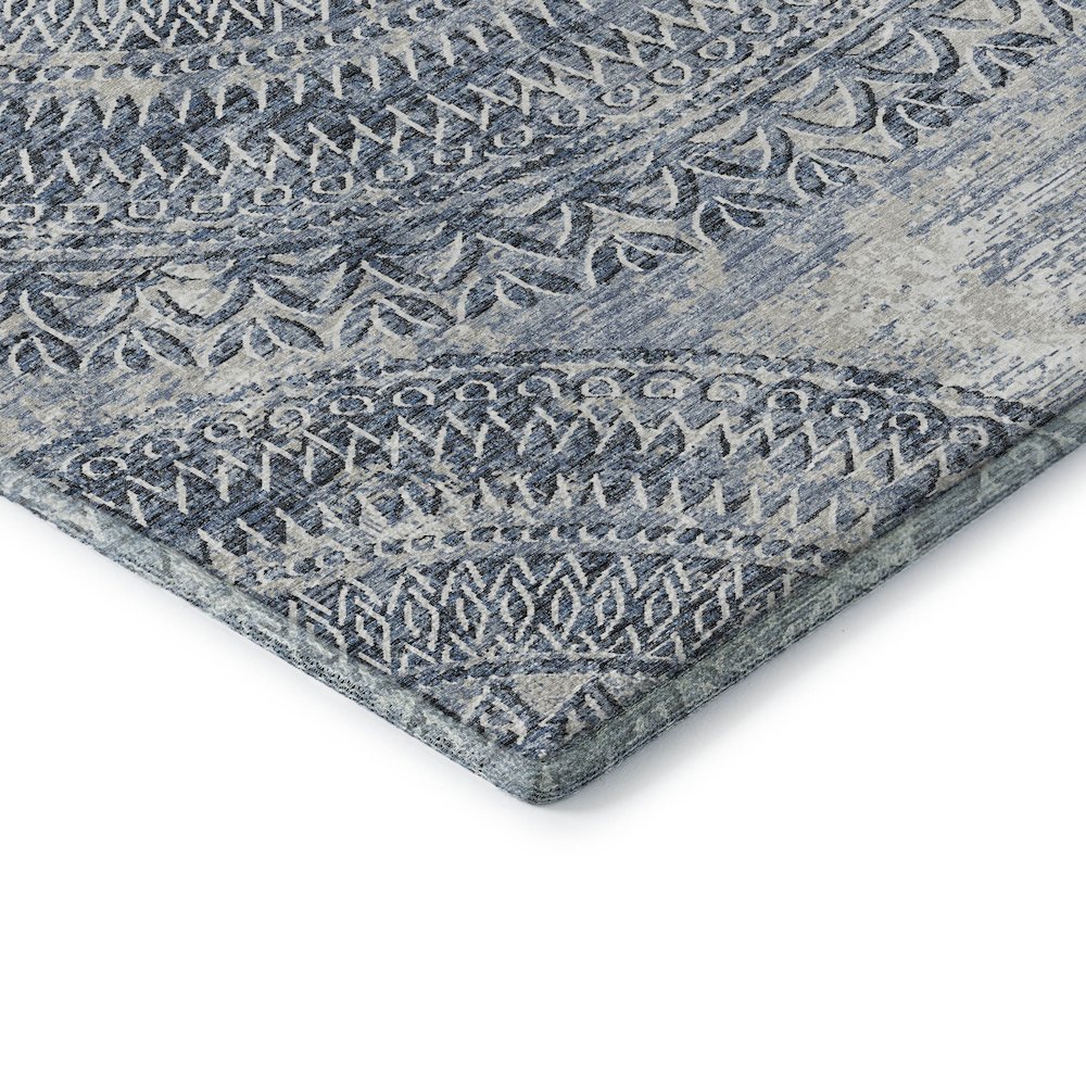 Premium Machine Washable Mayfield  Blue 10' x 14' Rug. Picture 3