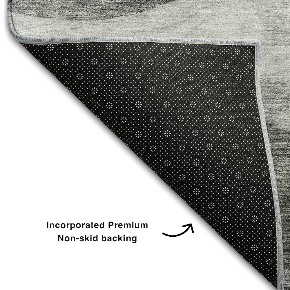 Premium Machine Washable Mayfield AMF1141 Gray 10' x 14' Rug. Picture 2