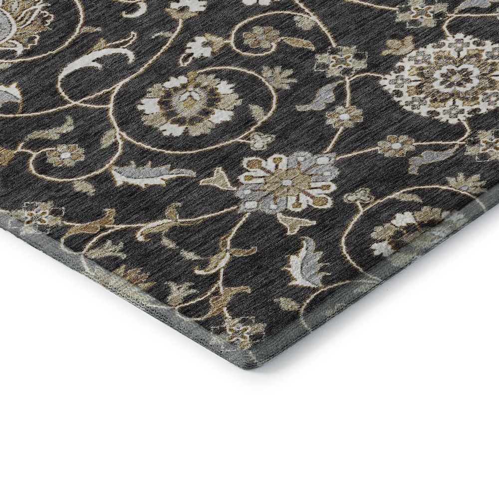 Premium Machine Washable Mayfield AMF1149 Black 10' x 14' Rug. Picture 3