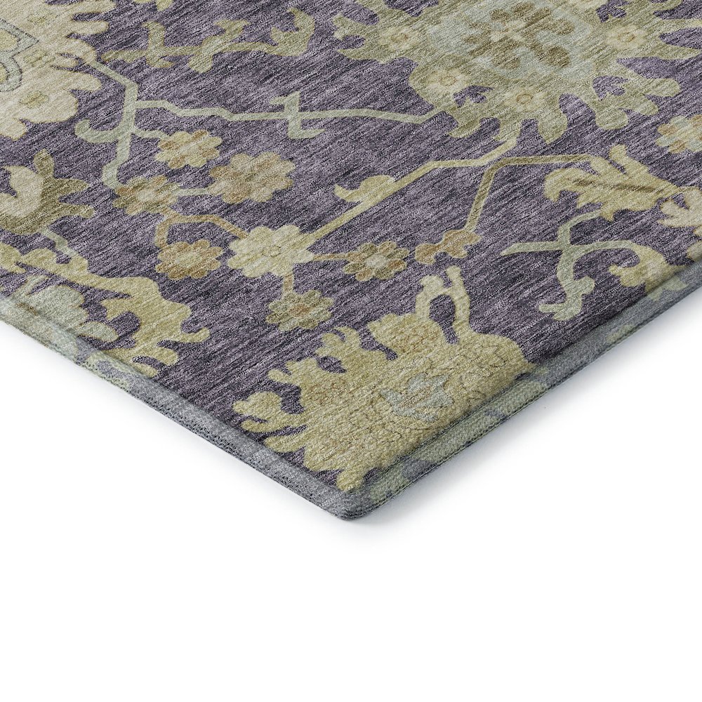 Premium Machine Washable Mayfield AMF1150 Eggplant 10' x 14' Rug. Picture 3