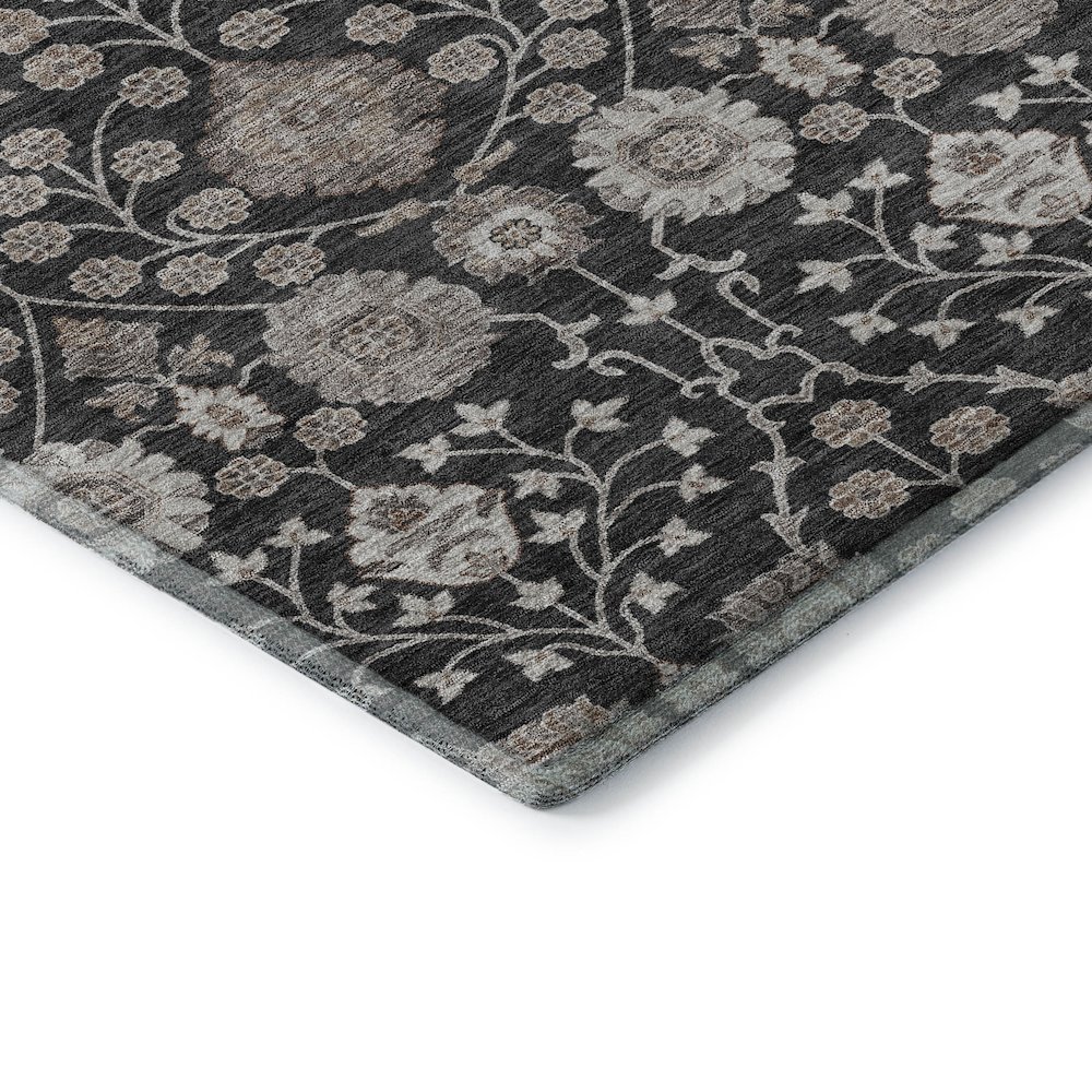 Premium Machine Washable Mayfield AMF1155 Black 10' x 14' Rug. Picture 3