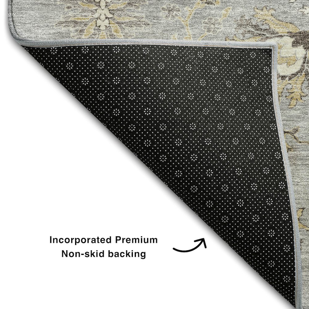 Premium Machine Washable Mayfield AMF1156 Gray 10' x 14' Rug. Picture 2