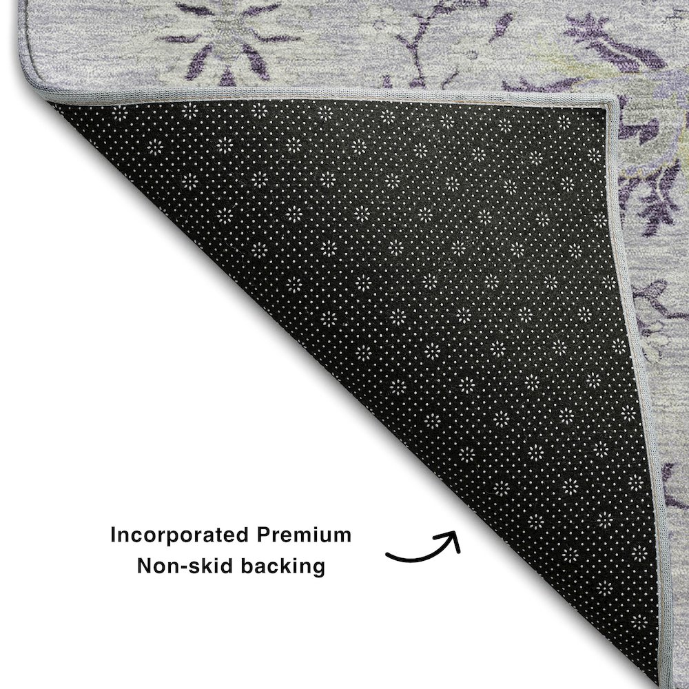 Premium Machine Washable Mayfield AMF1156 Lavender 10' x 14' Rug. Picture 2
