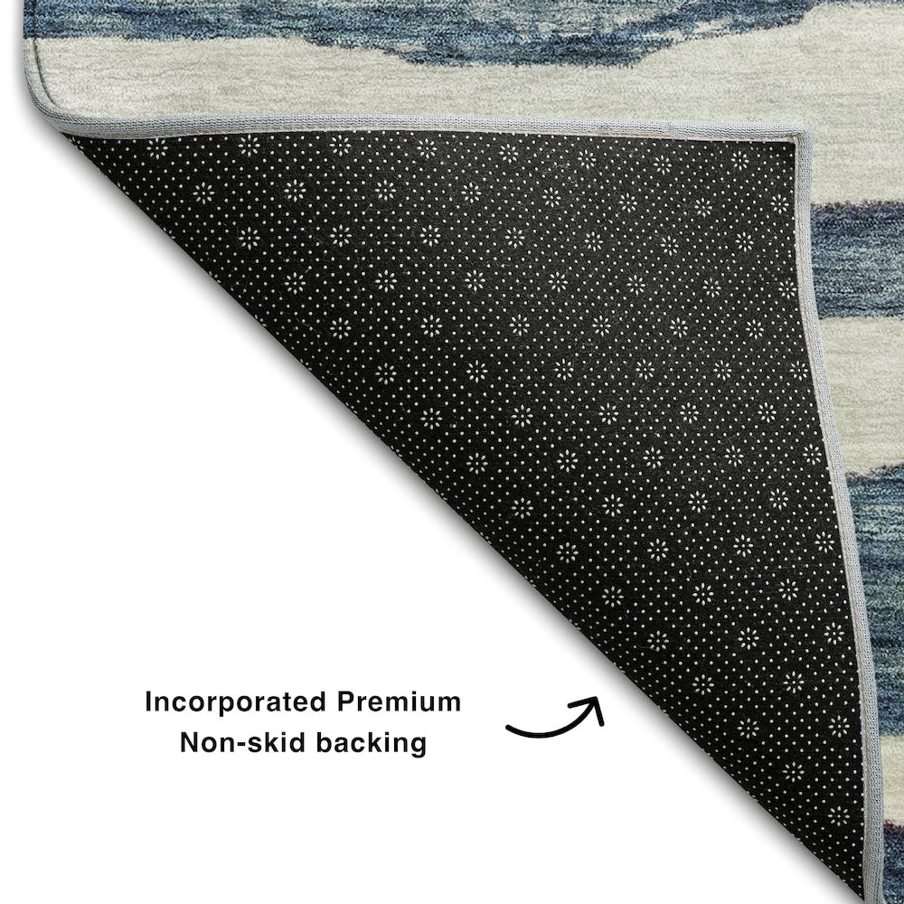 Premium Machine Washable Mayfield AMF1191 Denim 10' x 14' Rug. Picture 2