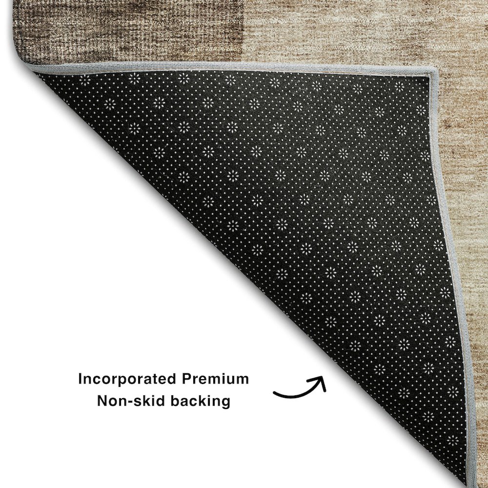 Premium Machine Washable Mayfield AMF1202 Brown 10' x 14' Rug. Picture 2
