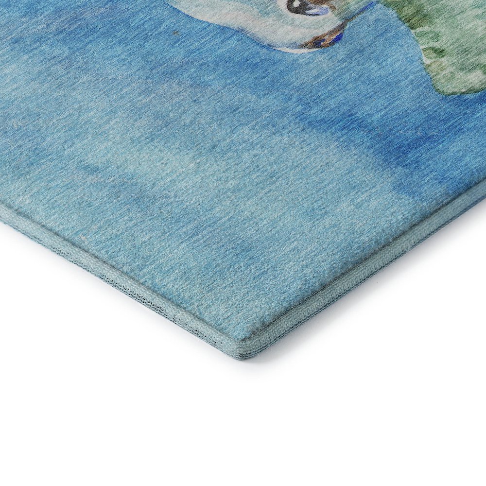 Premium Machine Washable Mayfield  Ocean 10' x 14' Rug. Picture 3