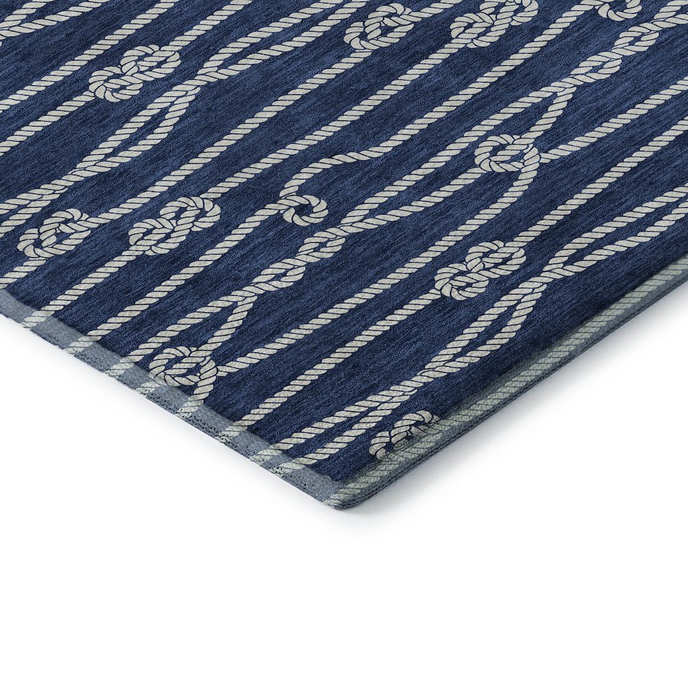 Premium Machine Washable Mayfield  Navy 10' x 14' Rug. Picture 3