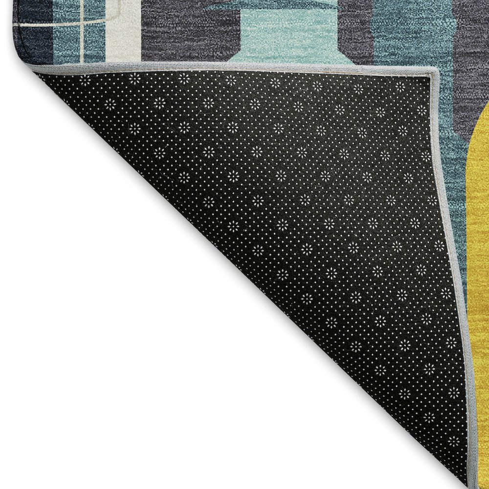 Premium Machine Washable Mayfield  Blue 10' x 14' Rug. Picture 2