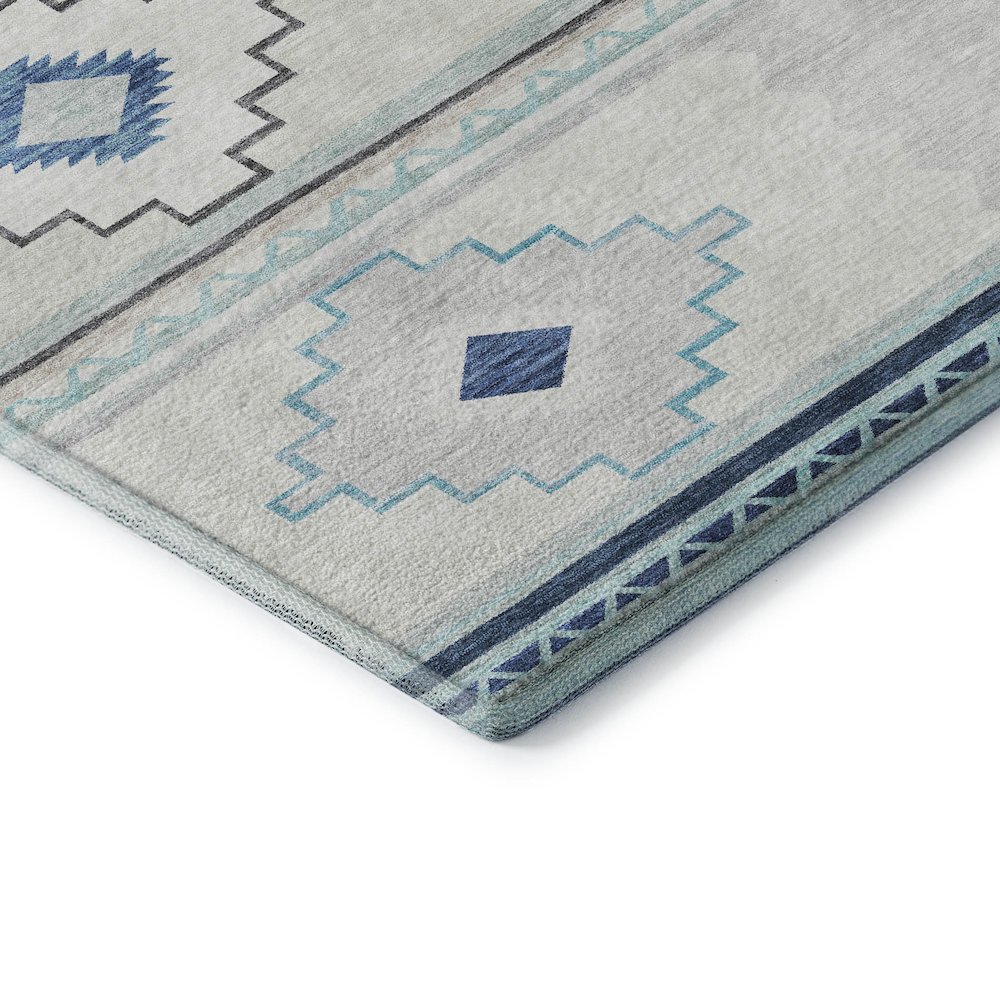 Premium Machine Washable Mayfield  Blue 10' x 14' Rug. Picture 3