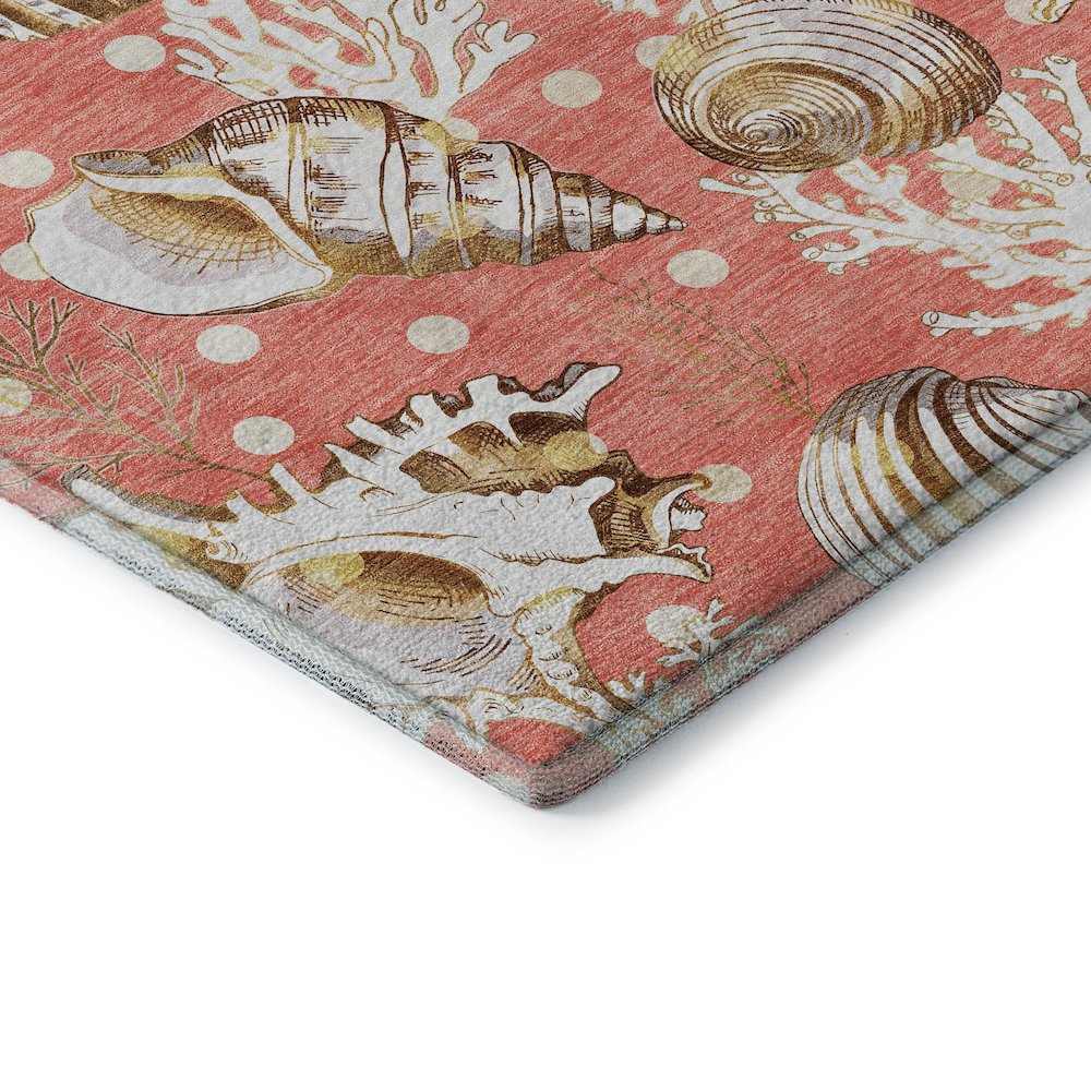 Premium Machine Washable Mayfield  Peach 10' x 14' Rug. Picture 3