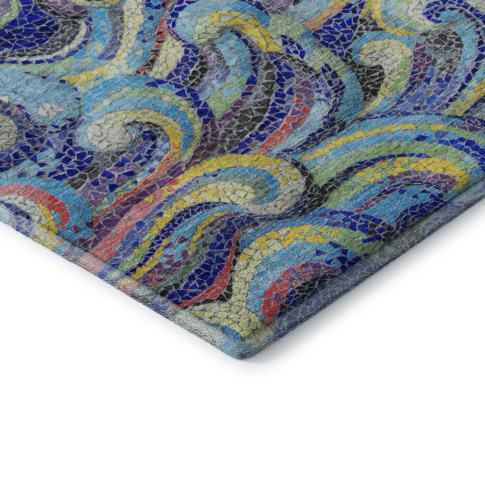 Premium Machine Washable Mayfield  Ocean 10' x 14' Rug. Picture 3