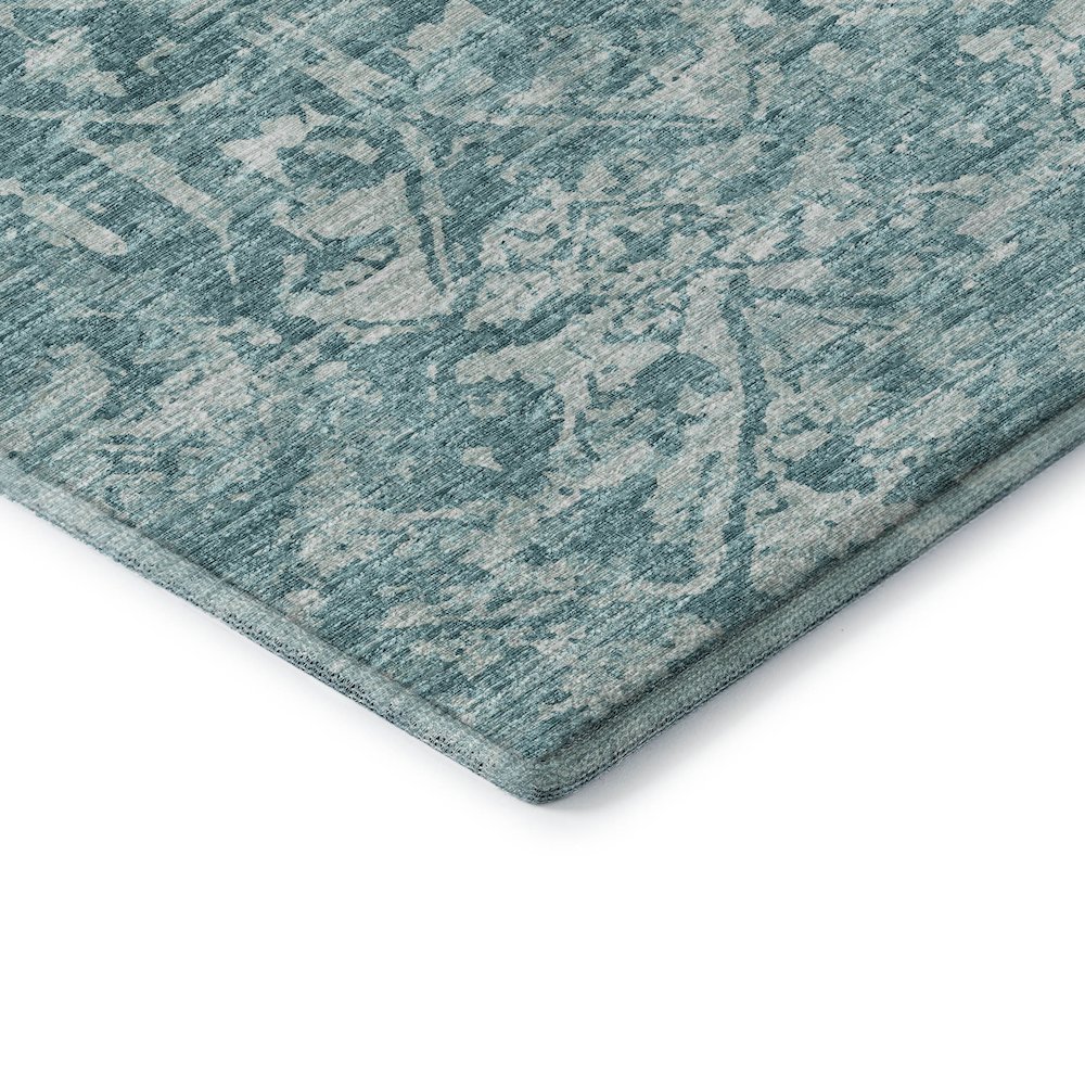 Premium Machine Washable Mayfield  Blue 10' x 14' Rug. Picture 3