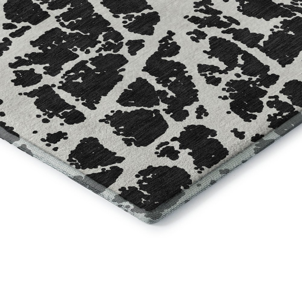 Premium Machine Washable Mayfield  Black 10' x 14' Rug. Picture 3