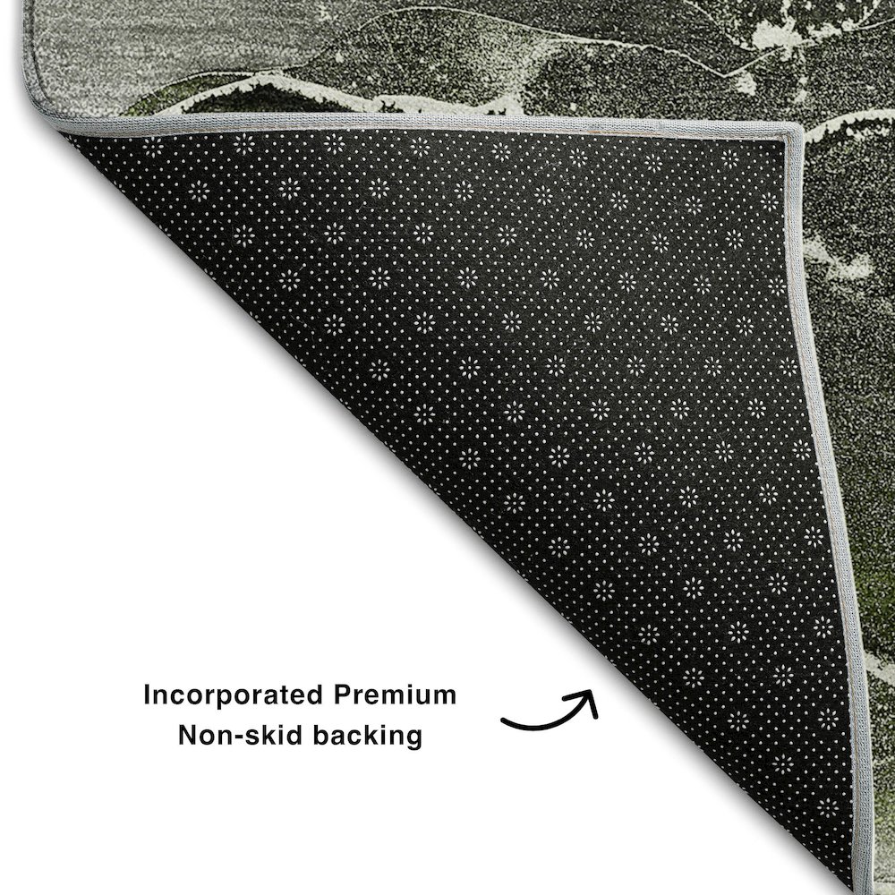 Premium Machine Washable Mayfield  Green 10' x 14' Rug. Picture 2
