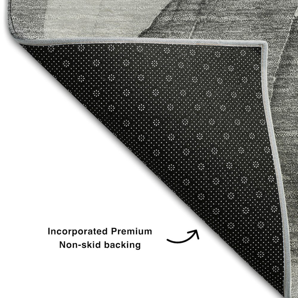 Premium Machine Washable Mayfield  Gray 10' x 14' Rug. Picture 2