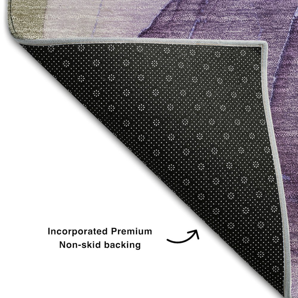 Premium Machine Washable Mayfield  Purple 10' x 14' Rug. Picture 2
