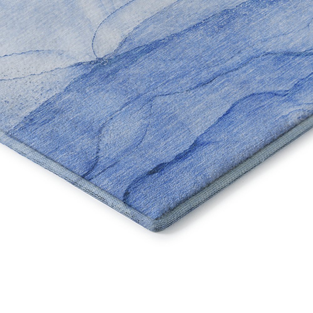 Premium Machine Washable Mayfield  Blue 10' x 14' Rug. Picture 3