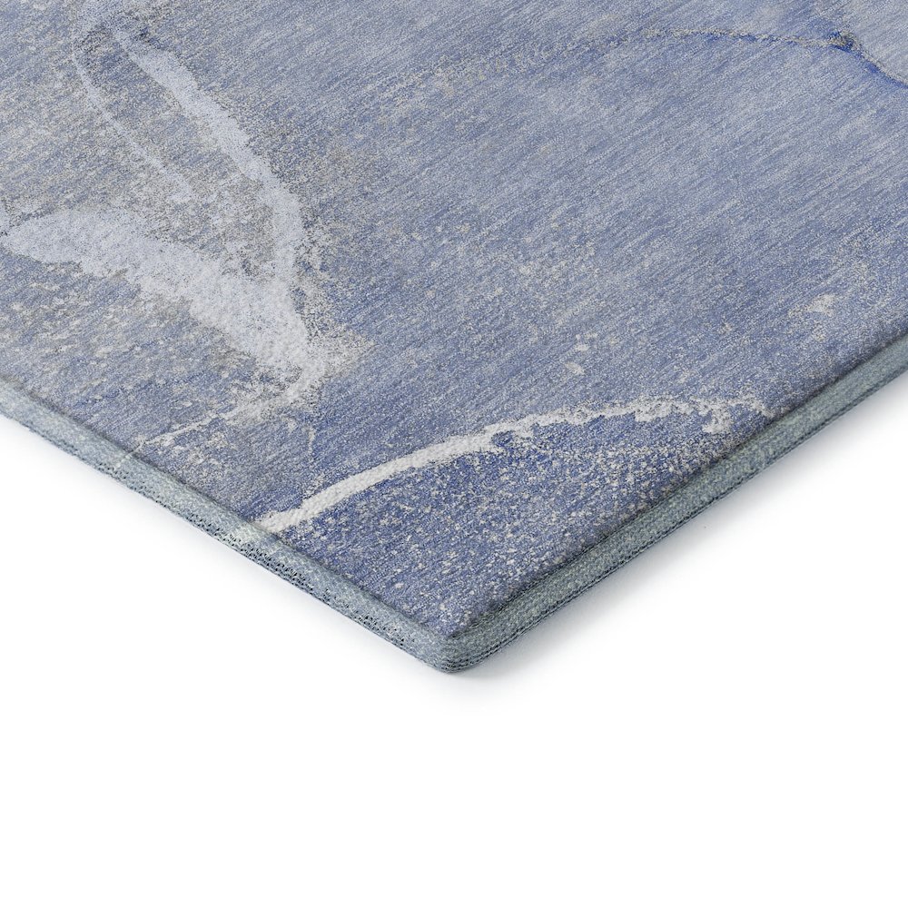 Premium Machine Washable Mayfield  Blue 10' x 14' Rug. Picture 3
