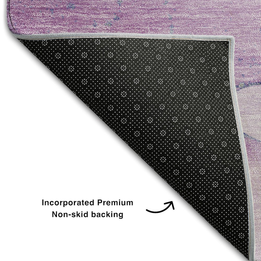 Premium Machine Washable Mayfield  Purple 10' x 14' Rug. Picture 2