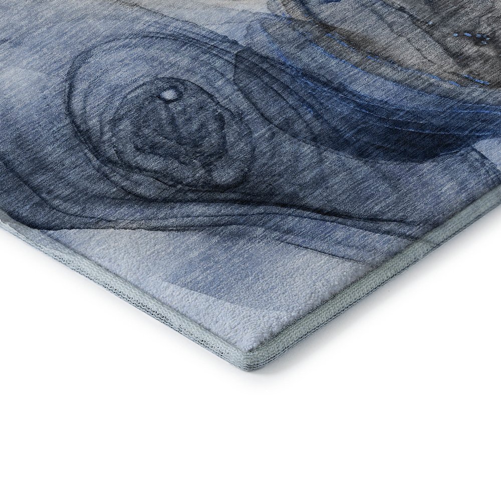 Premium Machine Washable Mayfield  Navy 10' x 14' Rug. Picture 3