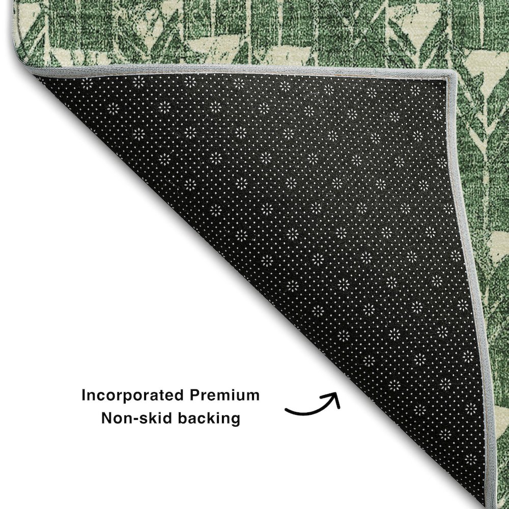 Premium Machine Washable Mayfield  Green 10' x 14' Rug. Picture 2