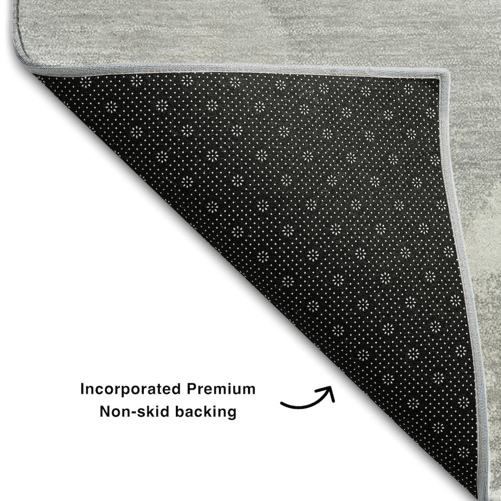 Premium Machine Washable Mayfield  Gray 10' x 14' Rug. Picture 2