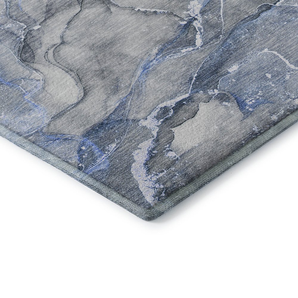 Premium Machine Washable Mayfield  Blue 10' x 14' Rug. Picture 3