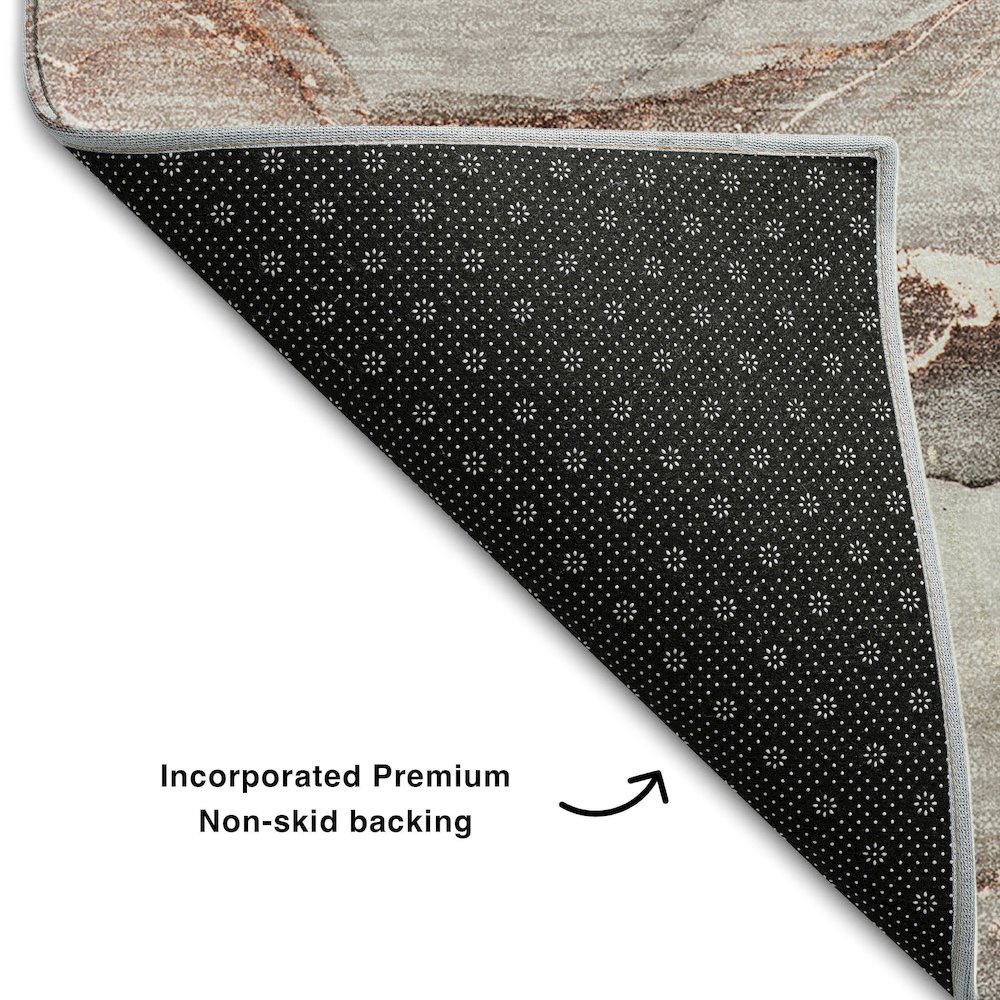 Premium Machine Washable Mayfield  Gray 10' x 14' Rug. Picture 2